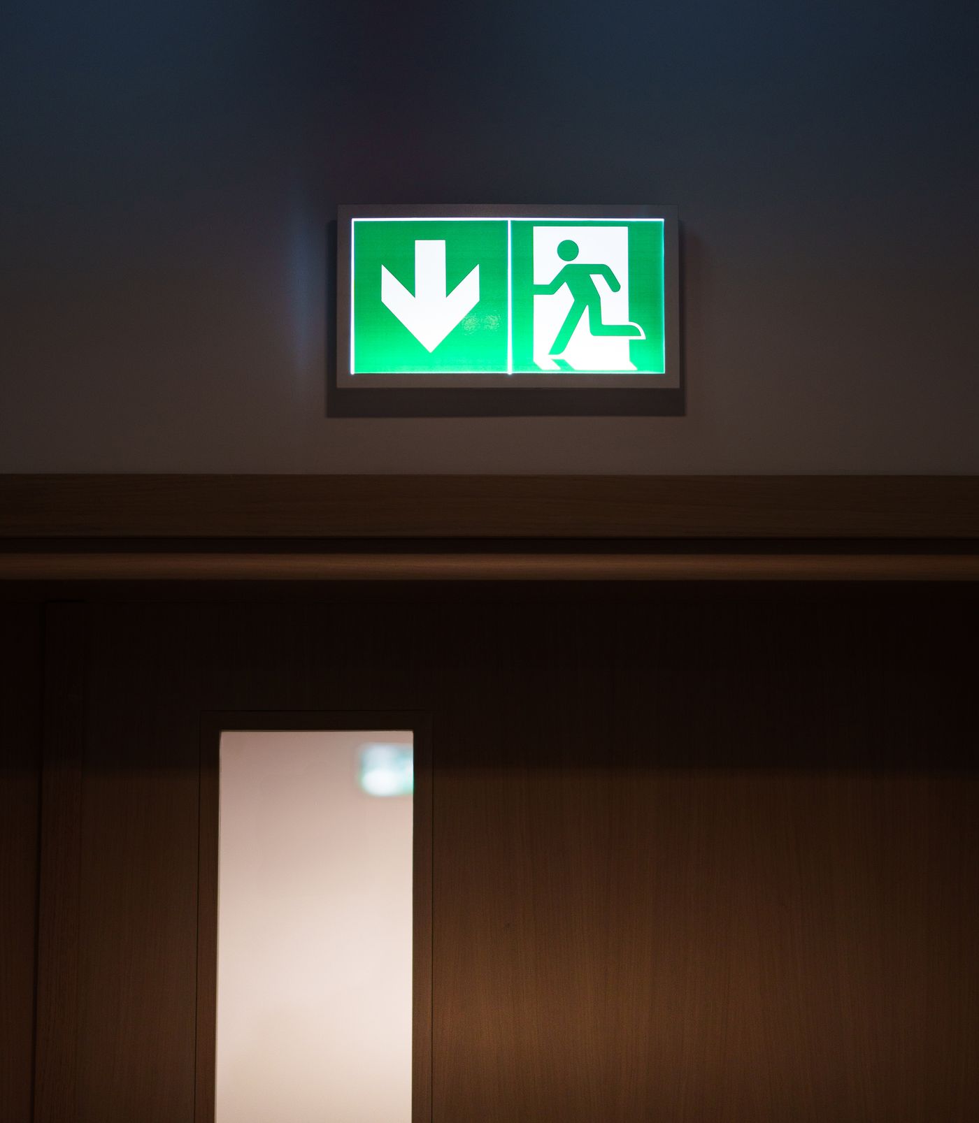 Illuminated exit sign