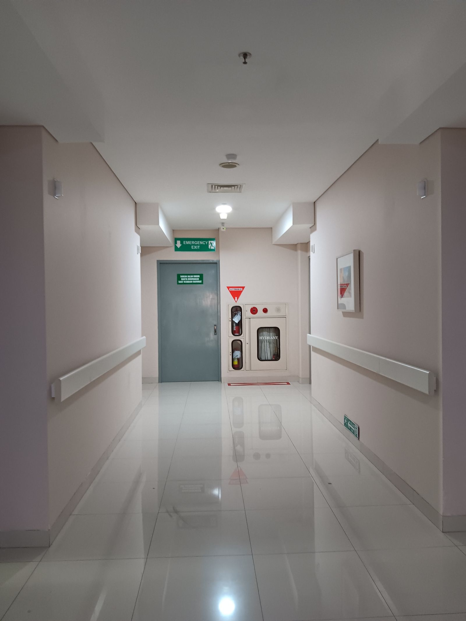 Corridor leading to a fire exit