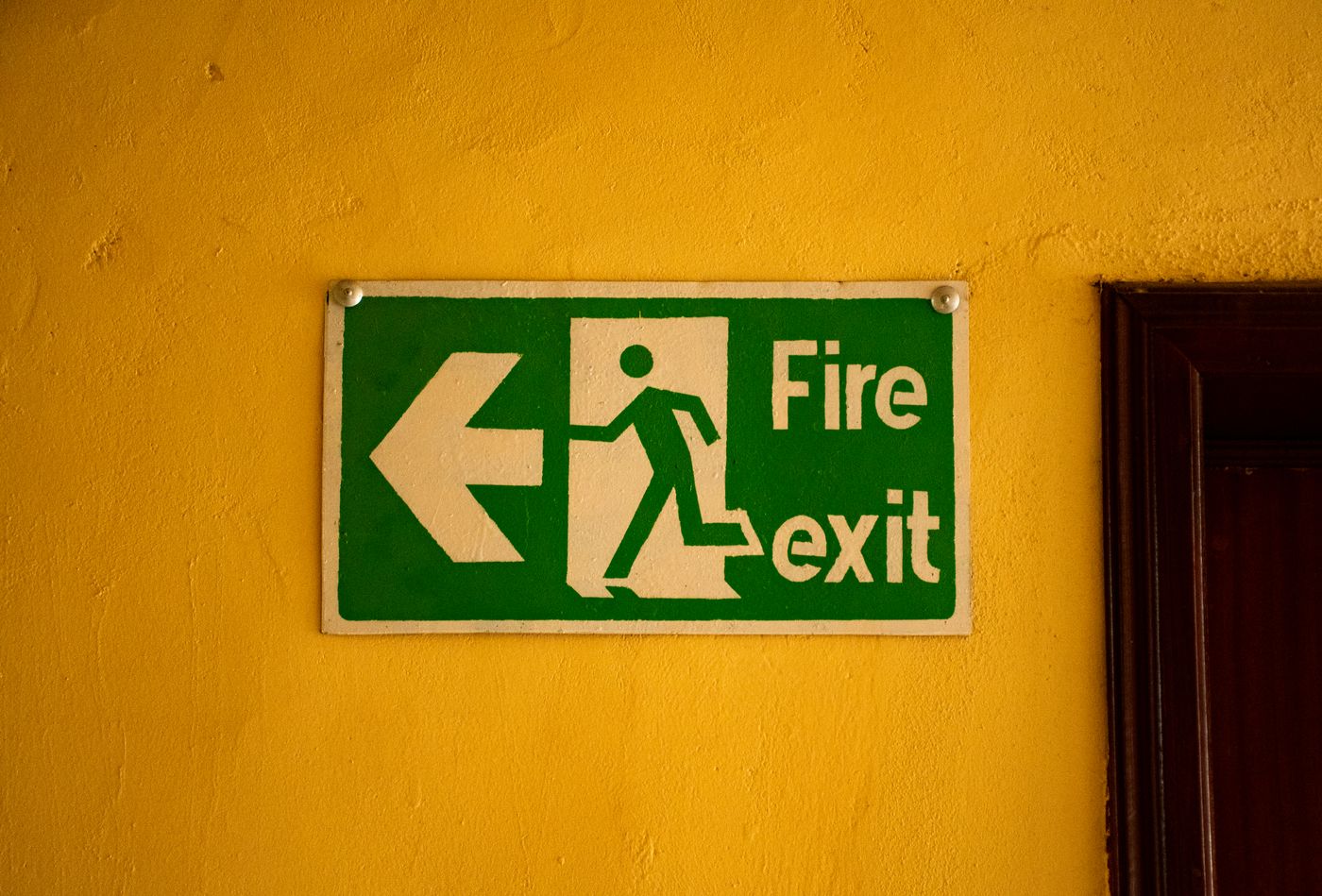 Fire exit sign